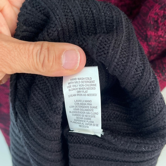 Womens‎ Classic Cable Knit Sweater Dress Large Holiday Career Turtleneck Ombre - Picture 5 of 9